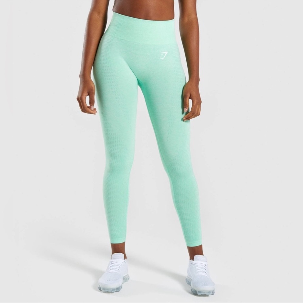 NWT Gymshark Vital Seamless Sour Pistachio Marl Legging Size S